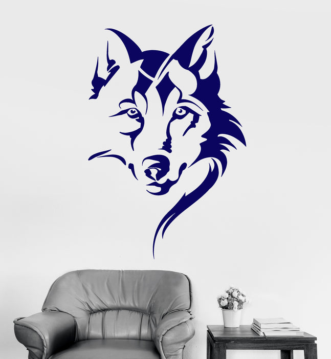 Vinyl Wall Decal Wolf Head Animal Tribal Art Room Decor Stickers Unique Gift (ig4146)