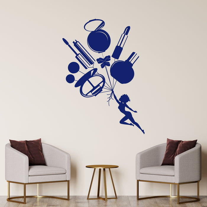 Vinyl Decal Cosmetics Beauty Salon Woman Girl Room Makeup Wall Stickers Unique Gift (ig2958)