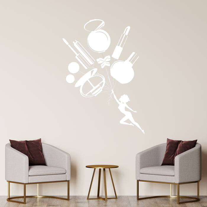 Vinyl Decal Cosmetics Beauty Salon Woman Girl Room Makeup Wall Stickers Unique Gift (ig2958)