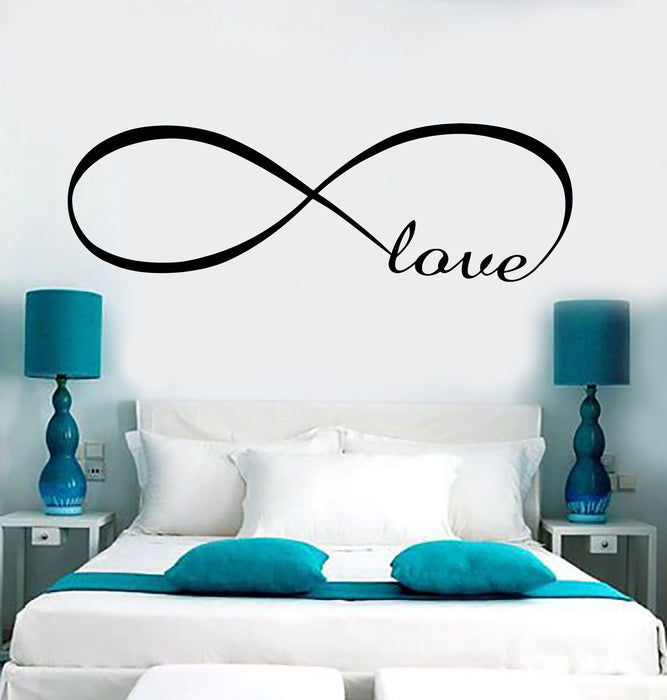 Decal Wall Vinyl Love Infinity Woman Girl Room Romantic Bedroom Idea (ig3638)