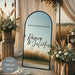 Welcome Sign And They Lived Happily Ever After, outdoor day wedding mirror