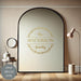 Personalized Last Name Wreath Vinyl sign, gold metallic decal on mirror