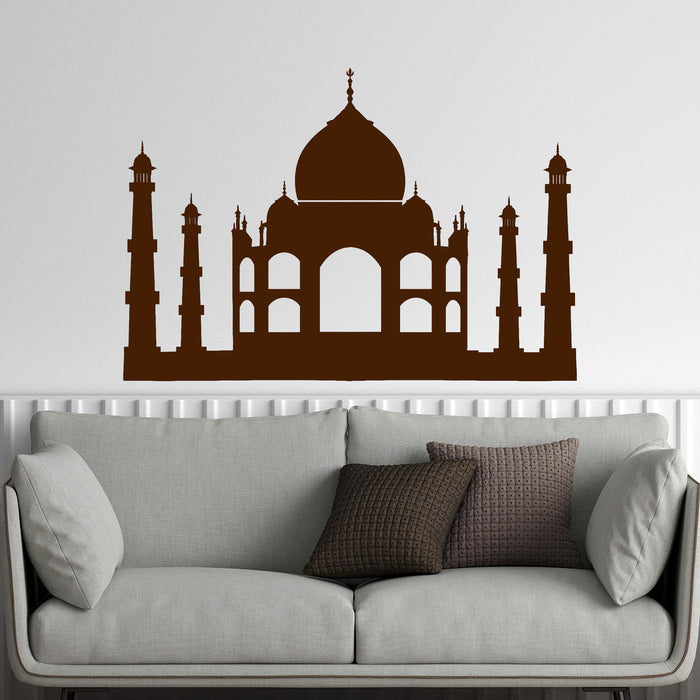 Vinyl Wall Decal Taj Mahal India Architecture Indian Art Stickers Unique Gift (205ig)
