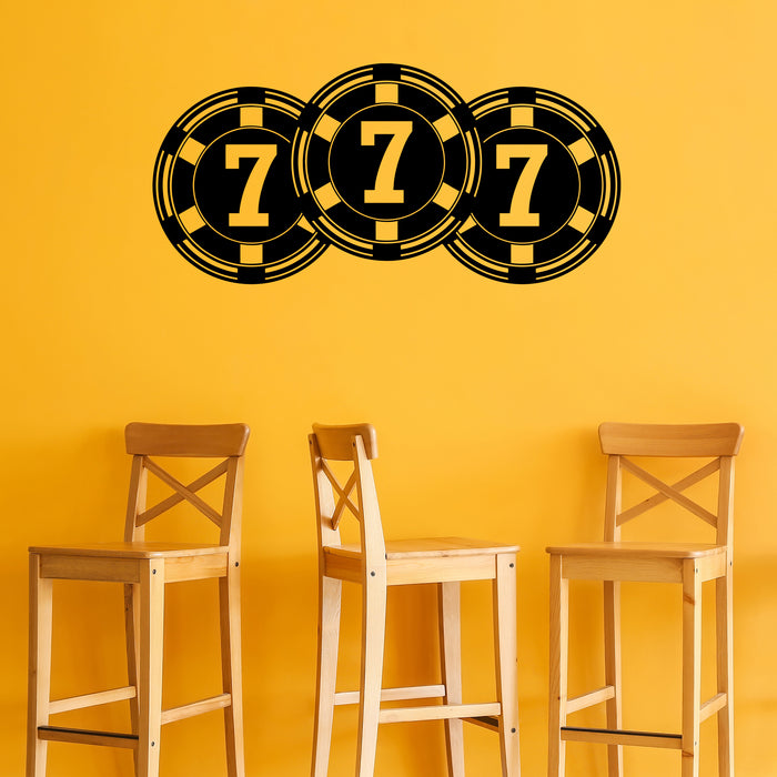 Vinyl Wall Decal Chips Casino Gambling Poker Stickers Mural Unique Gift (ig4286)