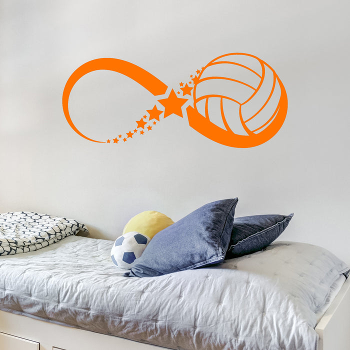 Vinyl Wall Decal Volleyball Ball Sport Game Infinity Stickers Unique Gift (385ig)