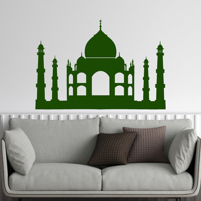 Vinyl Wall Decal Taj Mahal India Architecture Indian Art Stickers Unique Gift (205ig)