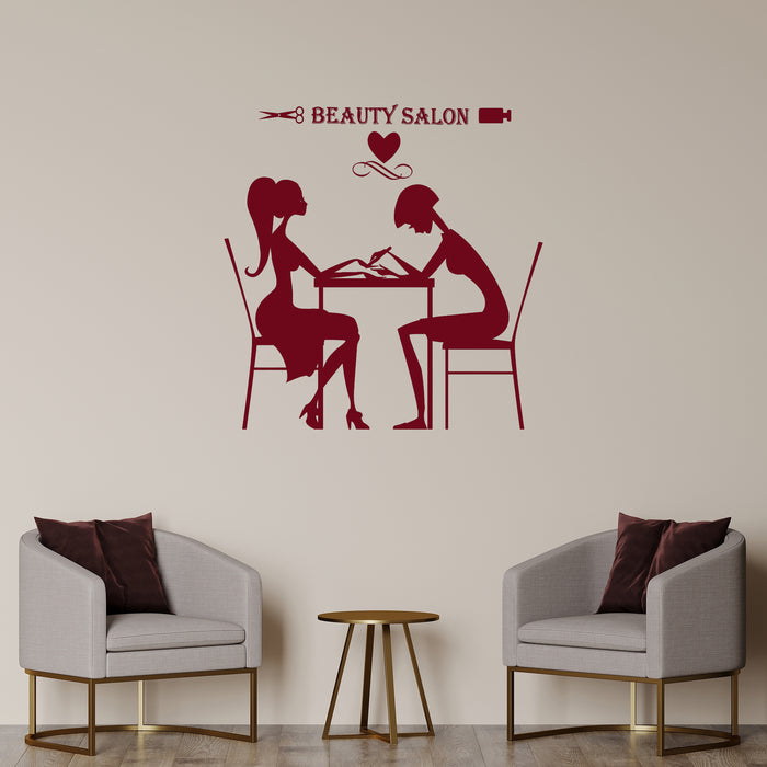 Vinyl Wall Decal Beauty Salon Hair Stylist Nail Spa Stickers Unique Gift (ig4191)