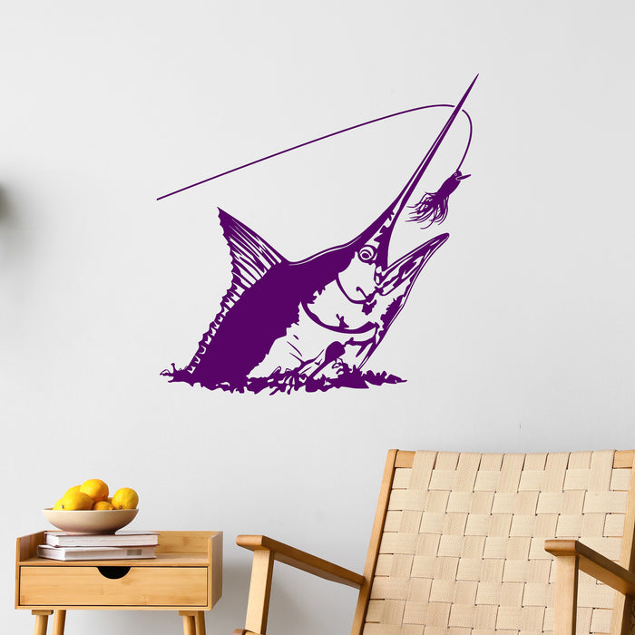 Vinyl Wall Decal Fish Fishing Hobby for Fishermen Stickers Unique Gift (ig4123)