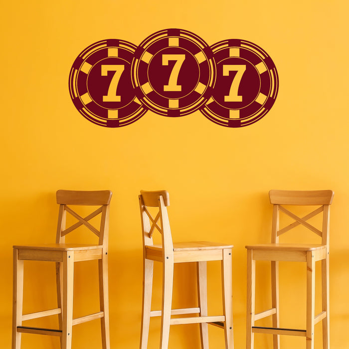 Vinyl Wall Decal Chips Casino Gambling Poker Stickers Mural Unique Gift (ig4286)