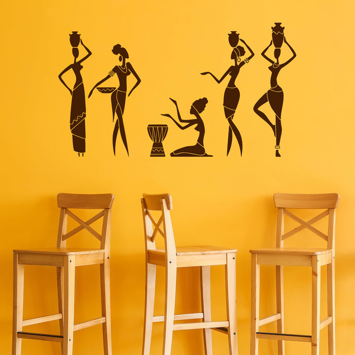 Vinyl Wall Decal African Women Ethnic Style Stickers Mural Unique Gift (ig4129)