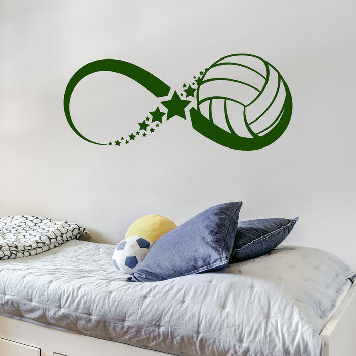 Vinyl Wall Decal Volleyball Ball Sport Game Infinity Stickers Unique Gift (385ig)