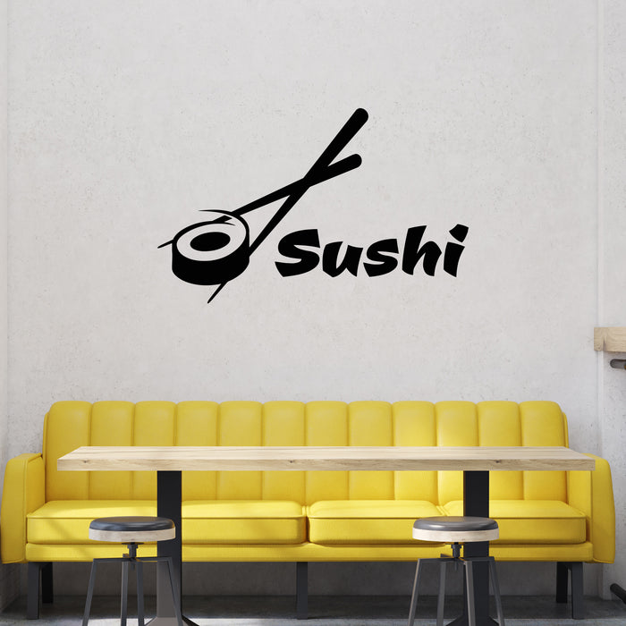 Vinyl Wall Decal Sushi Bar Restaurant Food Japanese Cuisine Stickers Unique Gift (1077ig)