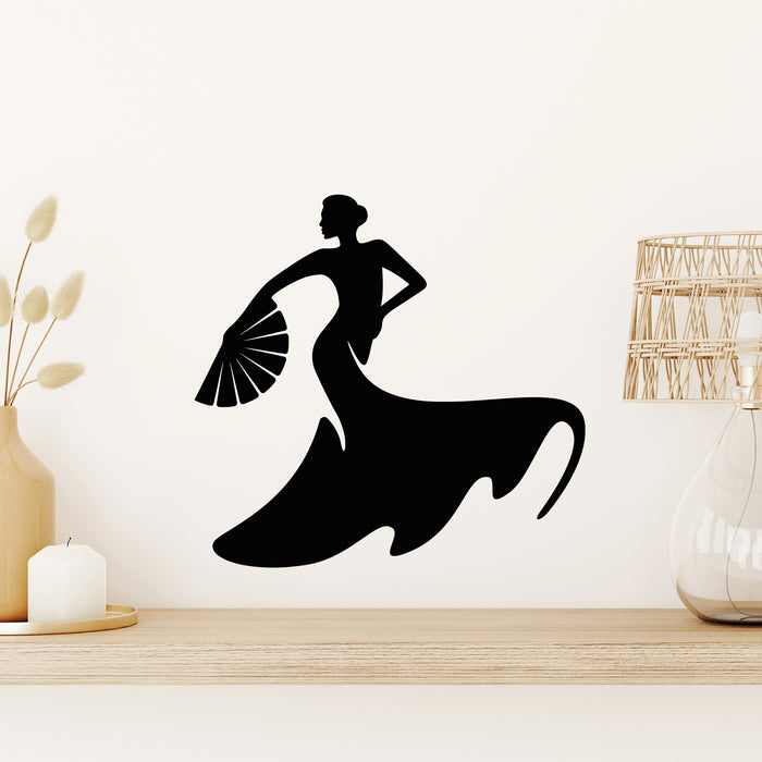 Vinyl Wall Decal Flamenco Dance Dancer Spanish Woman Passion Stickers Unique Gift (966ig)