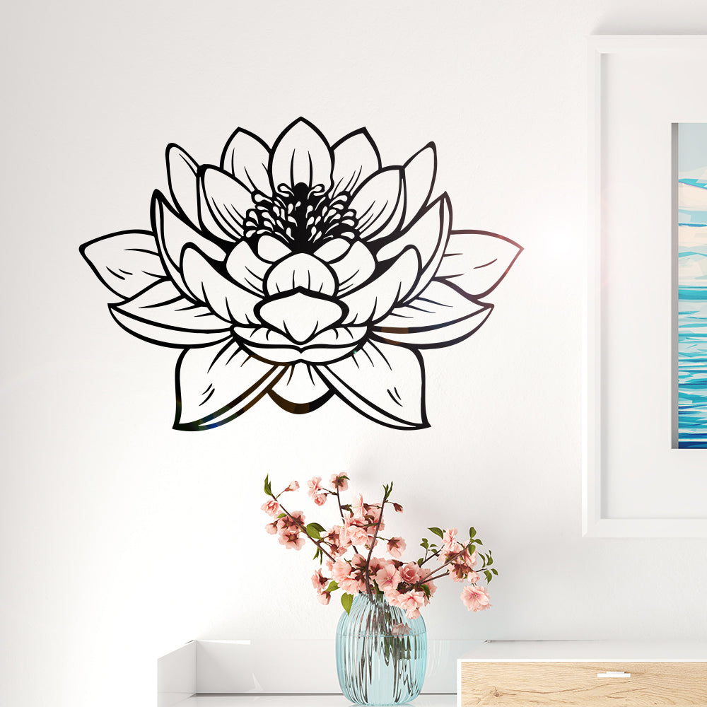 Lotus Flower Buddha Yoga Studio Meditation Vinyl Decal — Wallstickers4you