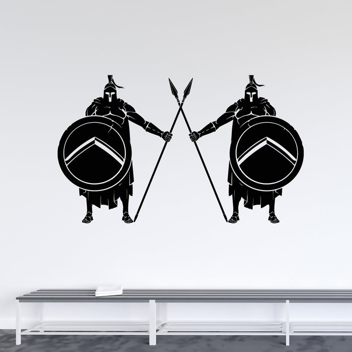 Vinyl Wall Decal Spartan Guard Ancient Greek Warrior Protect Stickers Mural (g9630)