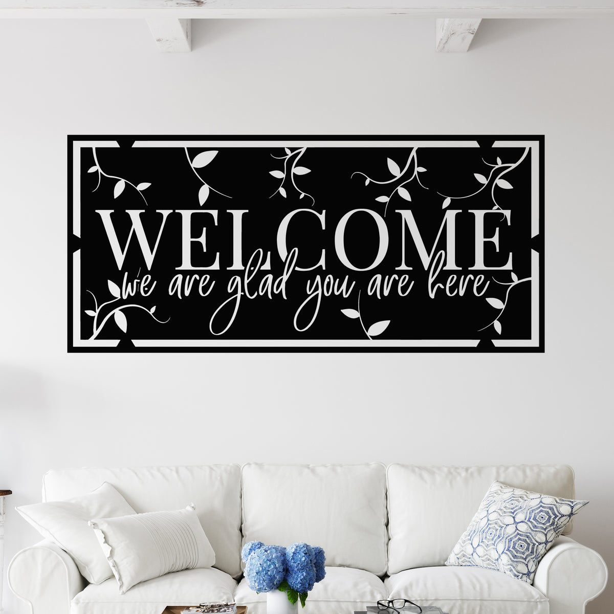 We're Glad You're Here Wall Decal