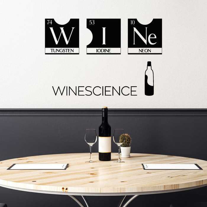 Vinyl Wall Decal Wine Science Words WIne Shop Restaurant Stickers Mural (g9278)