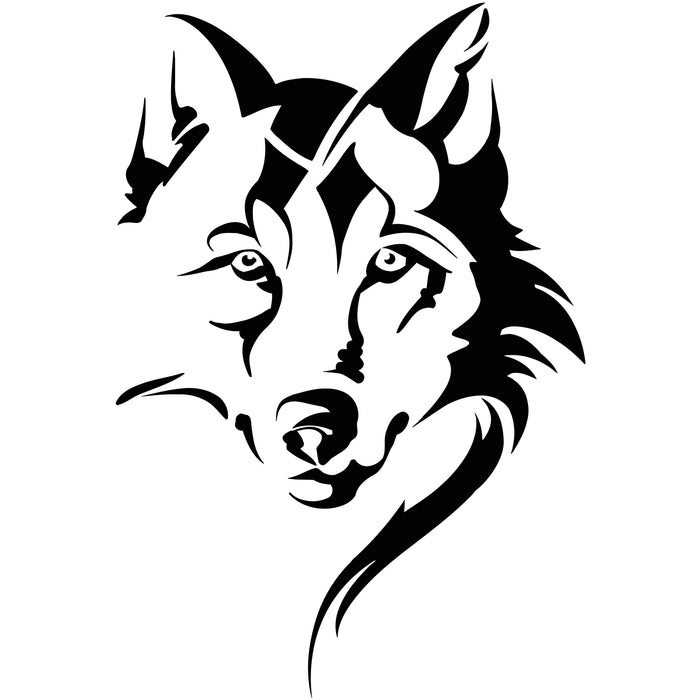 Vinyl Wall Decal Wolf Head Animal Tribal Art Room Decor Stickers Unique Gift (ig4146)