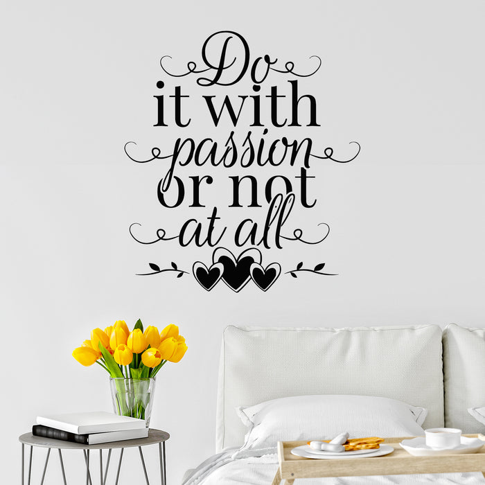 Vinyl Wall Decal Living Room Home Words Passion Inspiring Quote Stickers Mural (g9088)