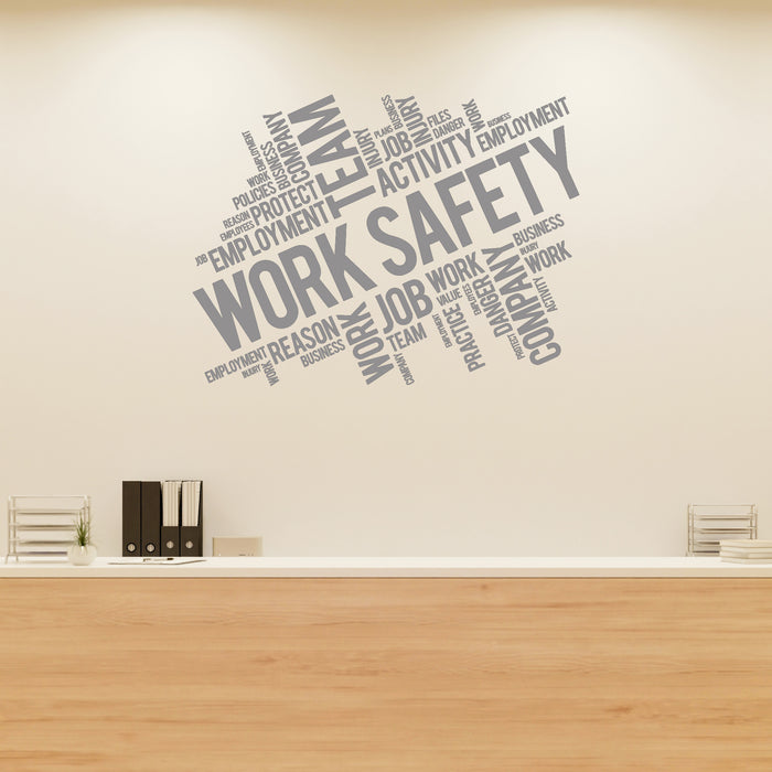 Vinyl Wall Decal Work Safety Business Office Quote Team Decoration Sti ...