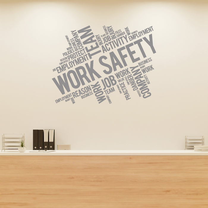 Vinyl Wall Decal Work Safety Business Office Quote Team Decoration Stickers Unique Gift (ig4895)