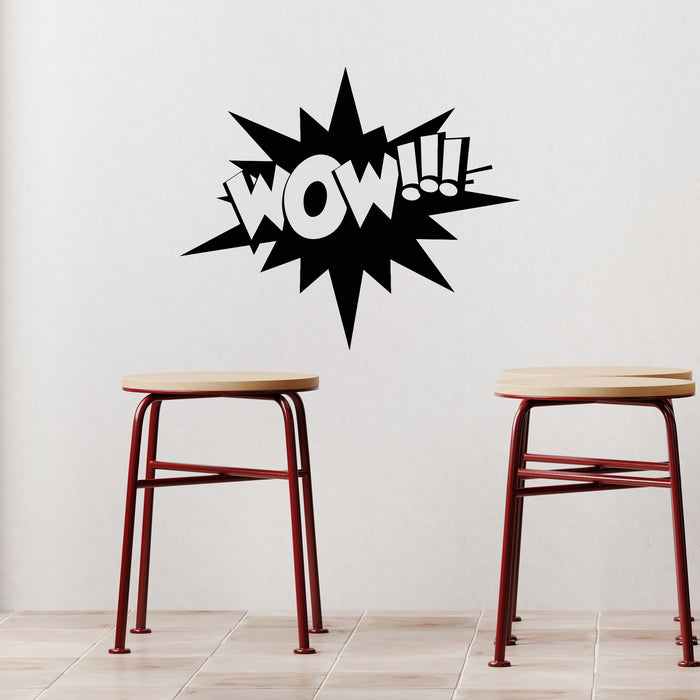 Vinyl Wall Decal Word Wow Advertising Sales Comics Children's Room Stickers Unique Gift (1105ig)