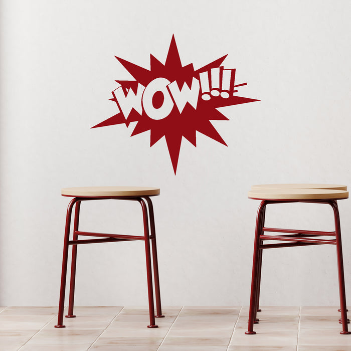 Vinyl Wall Decal Word Wow Advertising Sales Comics Children's Room Stickers Unique Gift (1105ig)