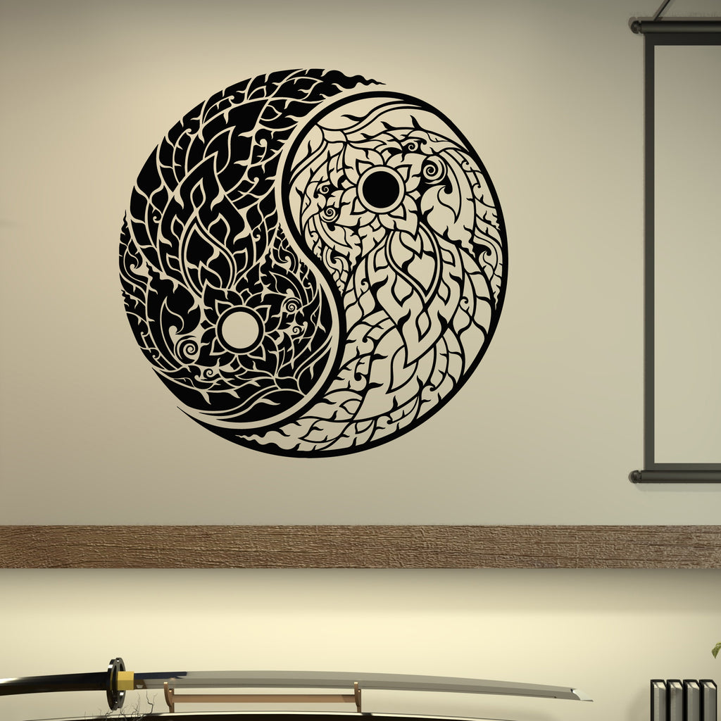 Yin Yang Tribal Design Decal Sticker Wall Vinyl Decor Art – boop