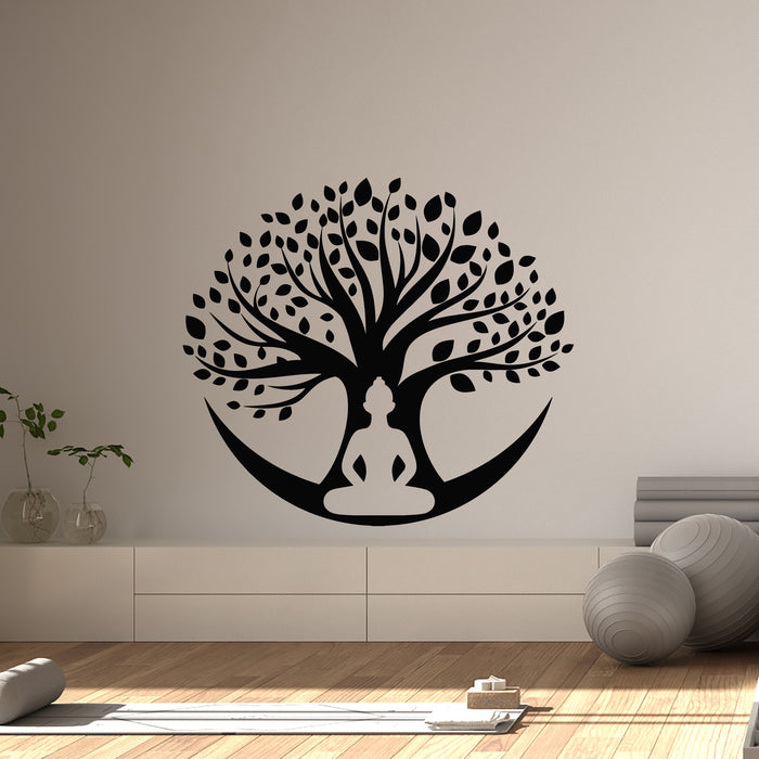 Vinyl Wall Decal Tree Symbol Meditation Room Yoga Studio Therapy Stickers Mural (g8966)