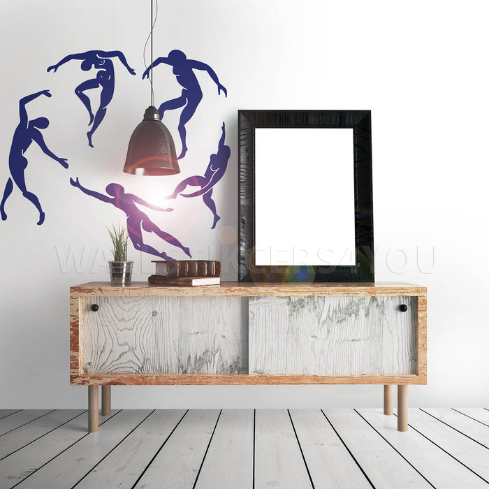 Abstract Wall Art Navy Blue Dance Matisse
