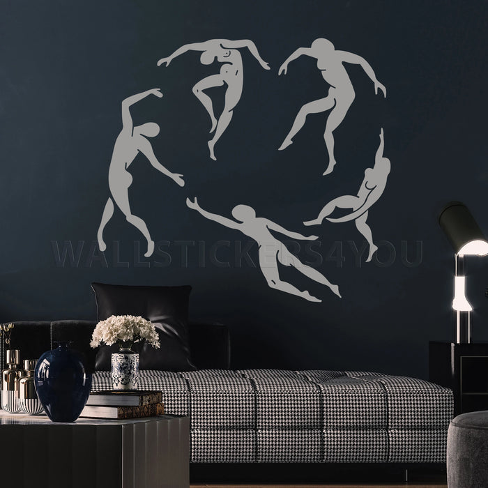 Abstract wall art Matisse Dance grey