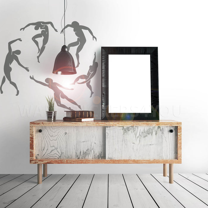 Abstract Modern Art Decor Grey Matisse Dance