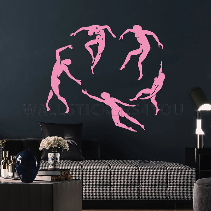 Abstract wall art Matisse Dance Pink