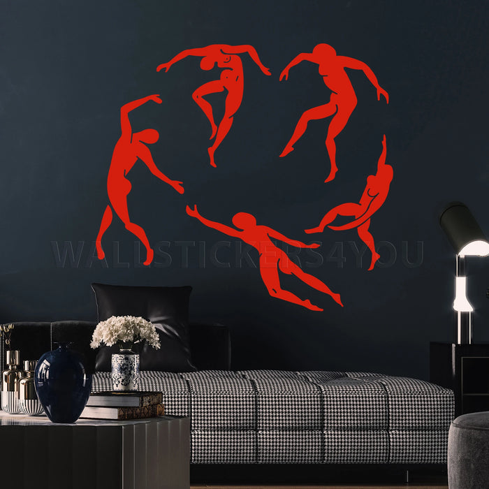 Abstract wall art Matisse Dance Red