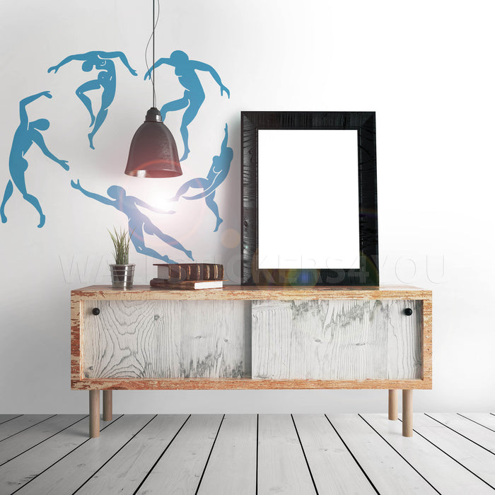 Abstract art Matisse Dance Light Blue