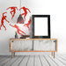 Abstract Modern Wall Art Dance Red
