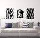 Abstract shapes wall decals black