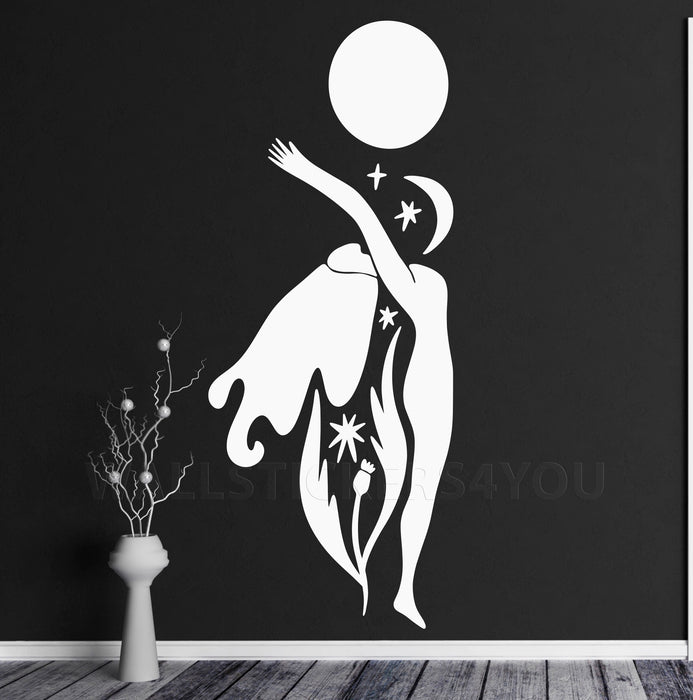 abstract woman decal white