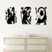 abstract artwork animals decal black