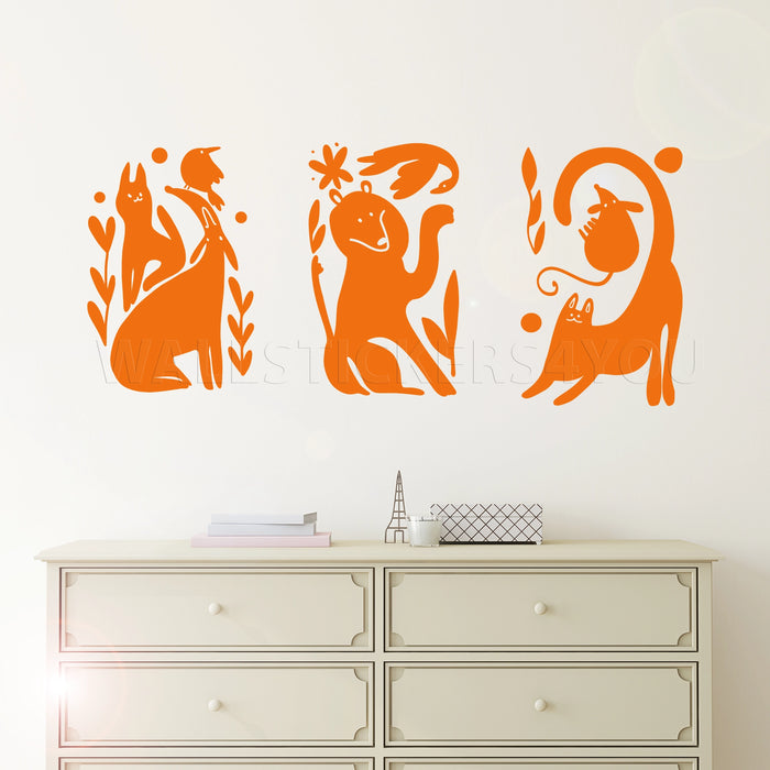 Animal Art Abstract Decal. Big Wall Art Decor.