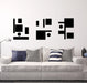 geometric abstract wall decal black