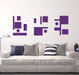 geometric abstract wall decal purple