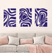 abstract waves decal dark blue