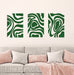 abstract waves decal dark green