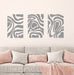 abstract waves decal grey