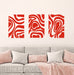 abstract waves decal red