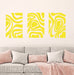 abstract waves decal yellow