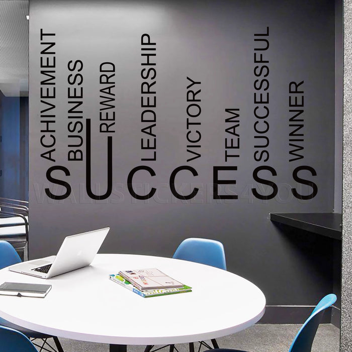 Office Decals For Walls. Motivational Vinyl Quotes Success For Conference Room z5235