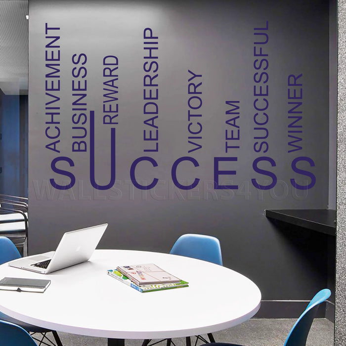 Office Decals For Walls. Motivational Vinyl Quotes Success For Conference Room z5235