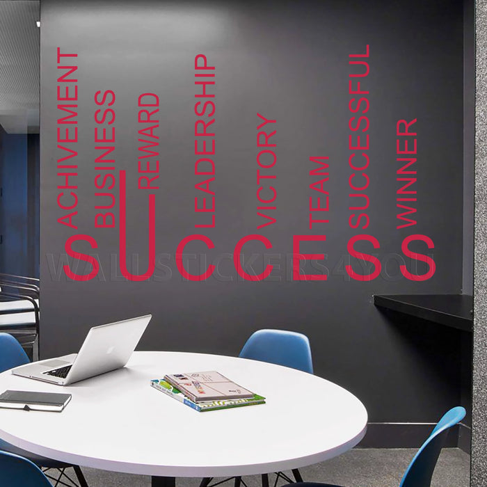 Office Decals For Walls. Motivational Vinyl Quotes Success For Conference Room z5235